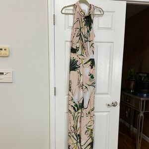 New York & Company Pink Floral Jumpsuit